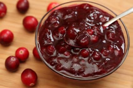 My favorite - chunky cranberry sauce/relish