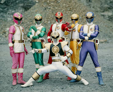 Gosei Sentai Dairanger: A group of Martial Artists fight an ancient civilization bent on destroying humanity. Featuring MMPR White!