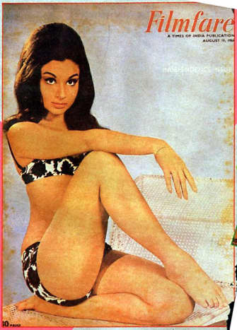 Sharmila on the cover page of Filmfare magazine 1966