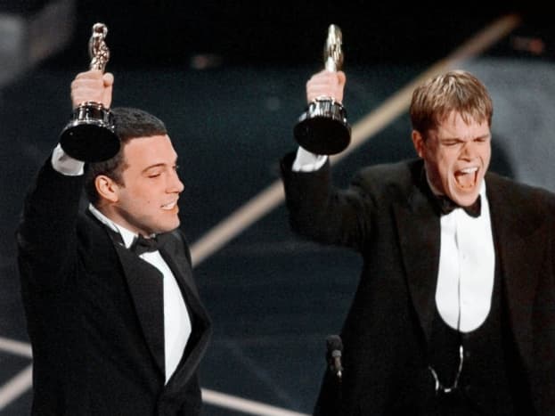 The pair during their 1997 Oscar's win.