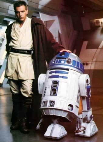 Young Obi-Wan with R2