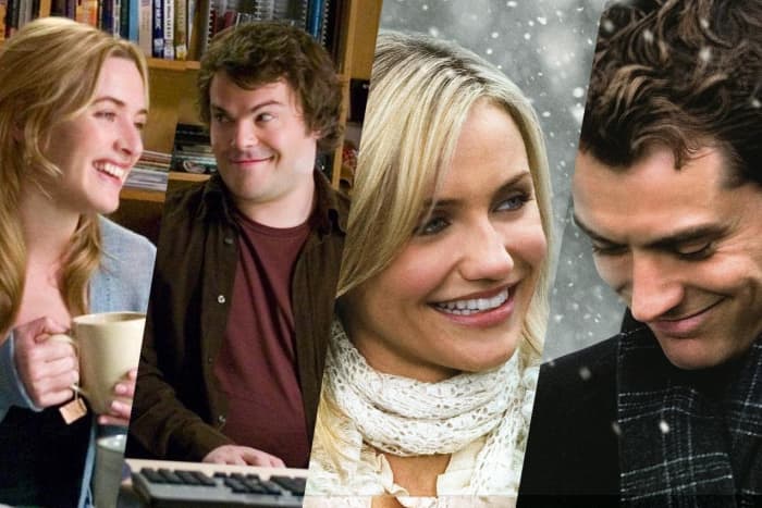 Kate Winslet (Iris), Jack Black (Miles), Cameron Diaz (Amanda) and Jude Law (Grant). 