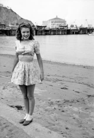 Norma Jeane at 17 in 1943.