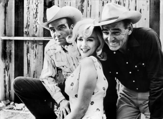 Montgomery Clift, Marilyn Monroe &amp; Clark Gable in The Misfits (1961).