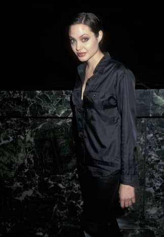 Angelina Jolie at the premiere of 1998's Gia. 