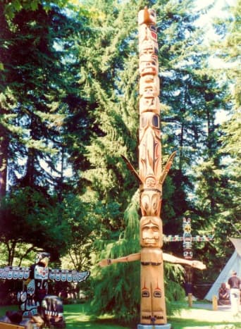 Gorgeous totem poles at the Capilano Suspension Bridge Park