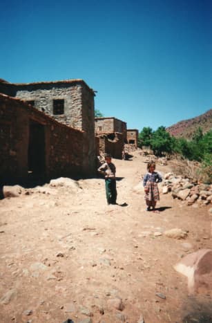 Berber children living in the mountains