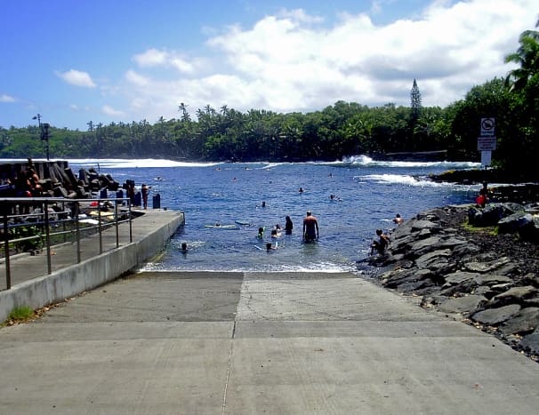 Boat ramp BEFORE the eruption.