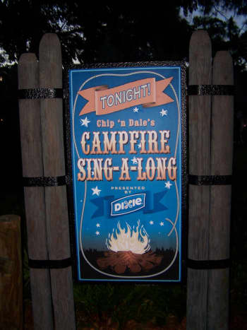 Campfire Sing-a-Long: Held every night at Fort Wilderness (weather permitting)