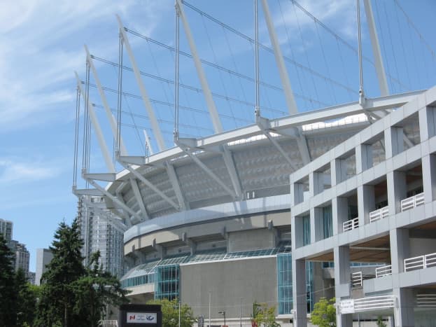 BC Place Stadium with its retractable roof