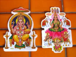 Iron on transfers, bookmarks and stickers of Indian gods are very colourful and make great souvenirs. 