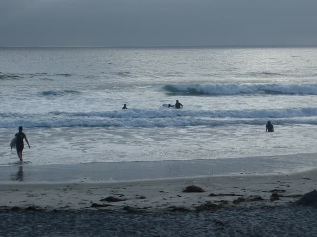 Surfers, South Carlsbad State Beach.