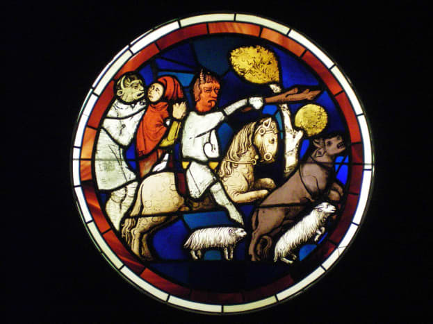 One of the many stained glass windows.