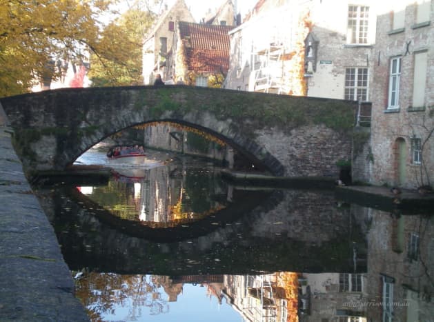 The peaceful canals of Bruges