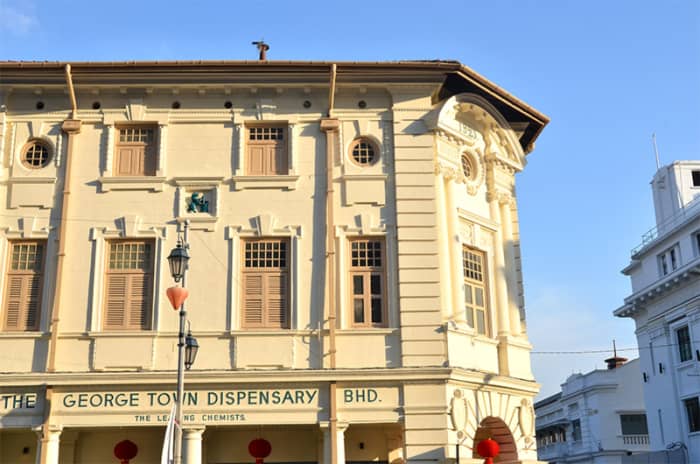 Georgetown, downtown of Penang island, is a showcase of well-preserved colonial buildings.