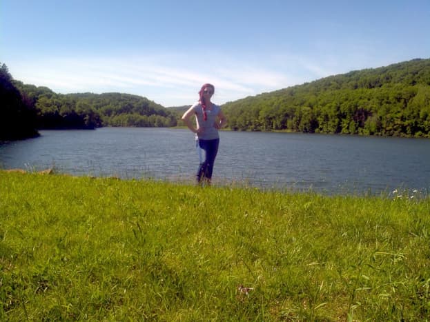 Me, standing in front of Roosevelt Lake at Shawnee State Park.