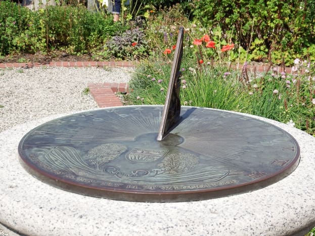 The sundial in the Physic Garden