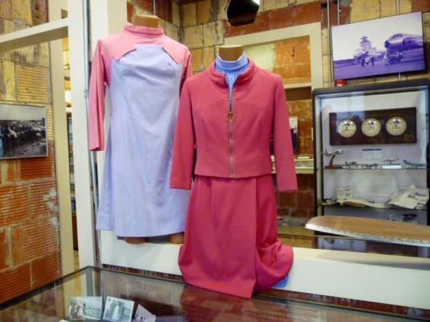 Flight Uniforms on display at 1940 Air Terminal Museum in Houston