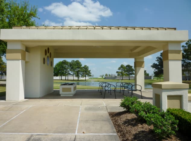 Committal shelter in Houston National Cemetery 