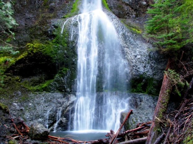 Marymere Falls at Olympic National Park near Seattle, Washington