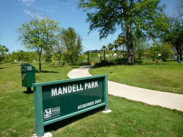 Park Sign for Mandell Park