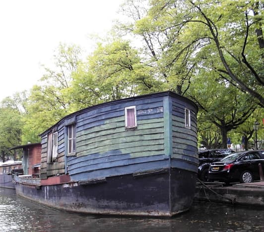 A houseboat in Amsterdam.