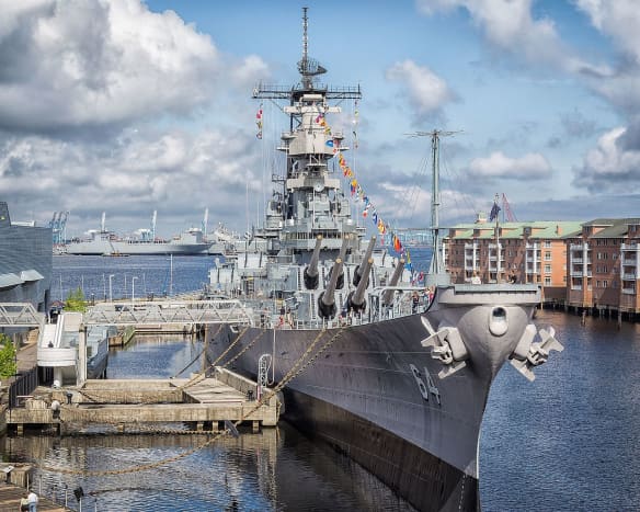 Battleship Wisconsin in Norfolk, VA