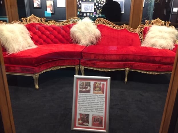 Furniture from the 1970s &quot;red period&quot; of Graceland.