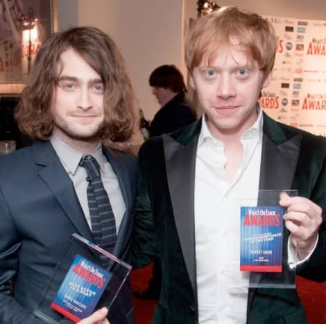 Rupert and Daniel reunited in Feb, 2014 at the What'sOnStage Awards.  Daniel won an award for his role in The Cripple of Inishmaan and Rupert won for his role in Mojo.