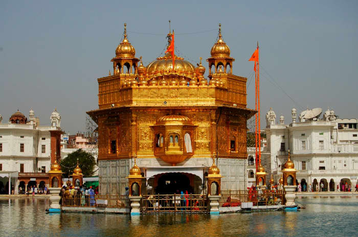 The holiest shrine of Sikhism located in the city of Amritsar, India.