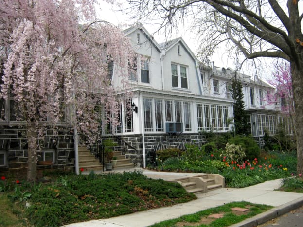 Baltimore rowhouses in Ednor Gardens