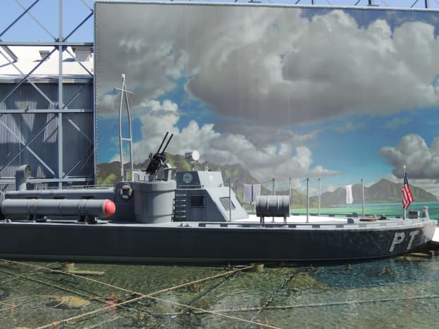Warship from the movie Pearl Harbor.  It is used to demonstrate how special effects are done on the Back Lot Tour at Disney's Hollywood Studios