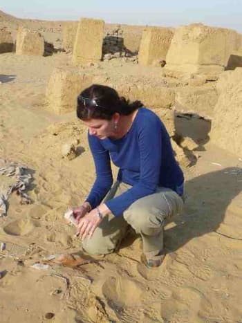 www.public-republic.net  Modern day woman archaeologist at work