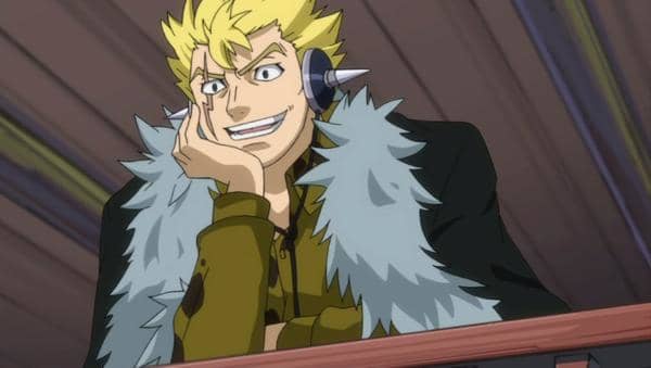 Laxus Dreyar mocking other Fairy Tail members.