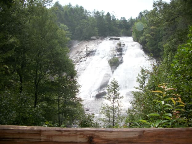 High Falls (photo 1).  The Covered Bridge is at the very top of this waterfall.