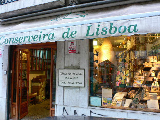 Canned sardines shop in Lisbon