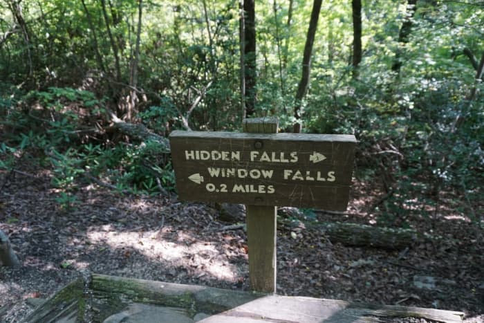 These two waterfalls are located on the Indian Creek Trail.