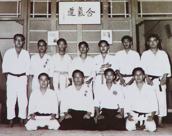 Me as a young boy in Aikido class (center standing).