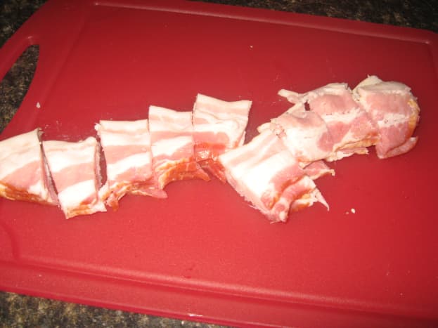 Slice the bacon.
