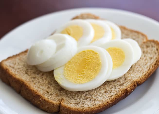 Day Two Breakfast: Hard-boiled egg on toast.