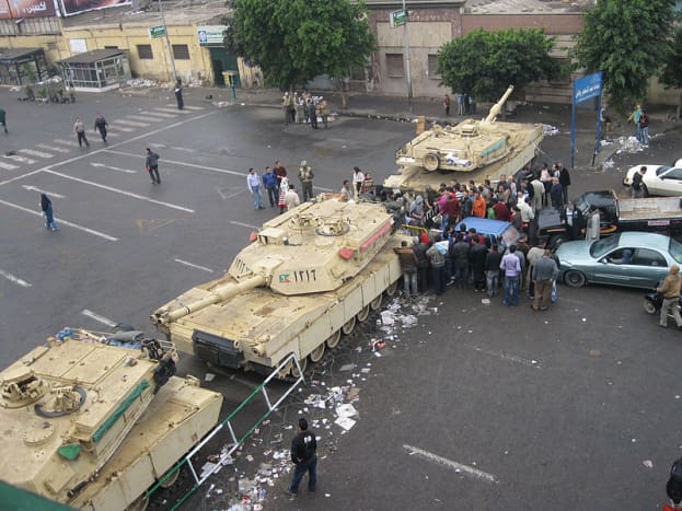 Martial law was declared in Egypt last year in the wake of the unrest that erupted. In a world without oil, scenes like this would be commonplace across the world.