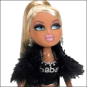A Bratz doll - if this is not a hooker with botox lips I don't know what is. Check out the &quot;Babe&quot; belly shirt. Call me old fashioned but at least Barbie had some class.