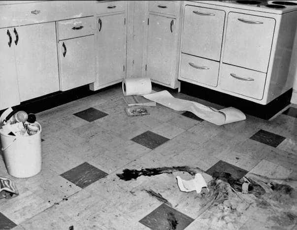 Kitchen crime scene photo