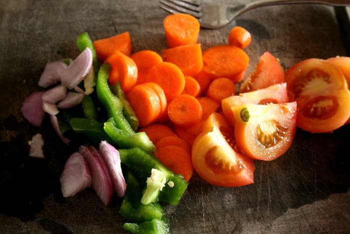 Eat a healthy rainbow of flavor&mdash;research has found that people who eat a larger number of vegetables have lower rates of cancer.  Vegans have the lowest rates.