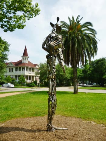 &ldquo;Constant Gardener&rdquo; sculpture by Mark Bradford in True South sculpture exhibit Houston 