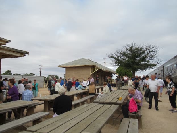 Busy Station Platform in the Nullarbor