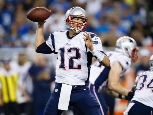 Quarterback Tom Brady primarily throws the ball and runs the offense. He's the most important position in the game.