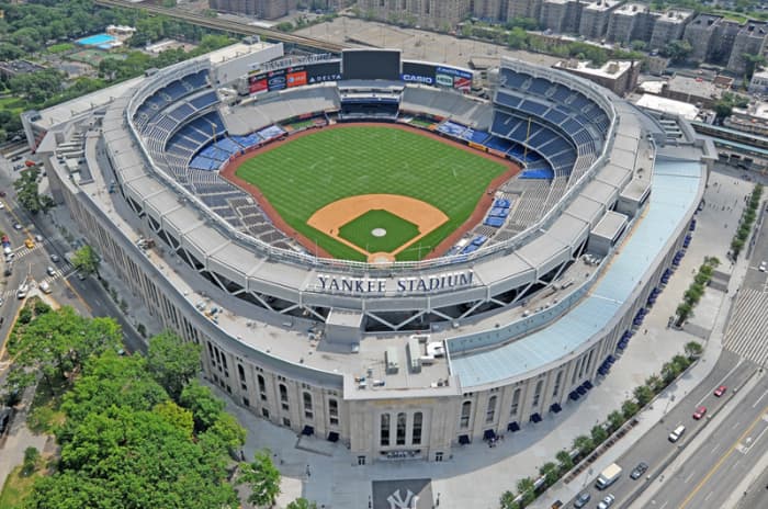A cathedral? The new Yankee Stadium. It's lacking worshippers. Empty seats litter the lower levels, particiulary behind home plate. It's an embarrasment to Yankee ownership. 