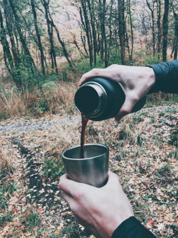 Making coffee in the wood is awesome!