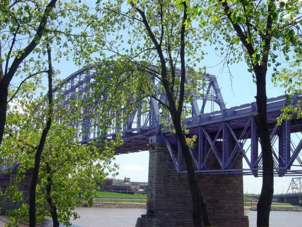 Cinci's The Purple People Bridge, a pedestrian walkway.